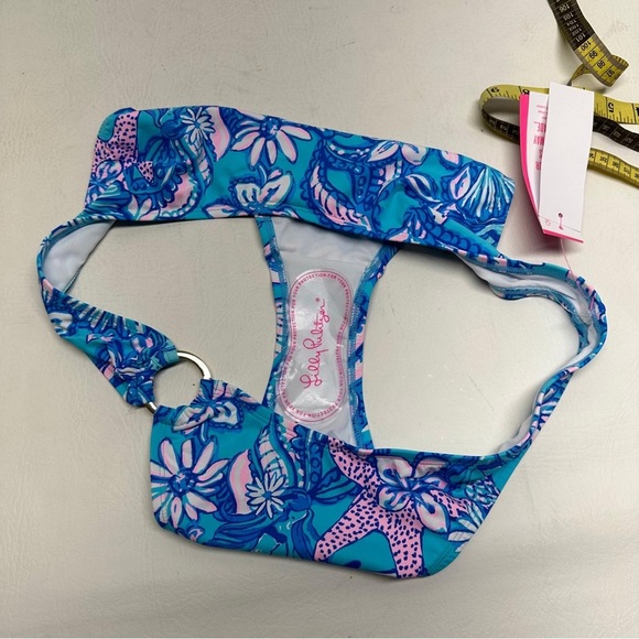 Lilly Pulitzer kilen bikini bottom Floral Blue Women's Swimwear Sz 16 nwt - Picture 10 of 10